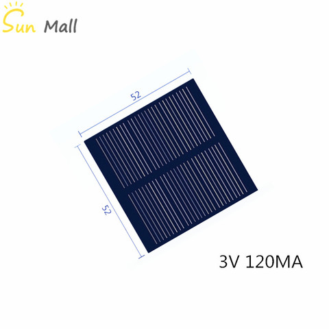 Panel Solar monocristalino, 3V, 120MA, para Juguetes DIY/lámpara Solar de jardín, Sensor de luces ► Foto 1/5