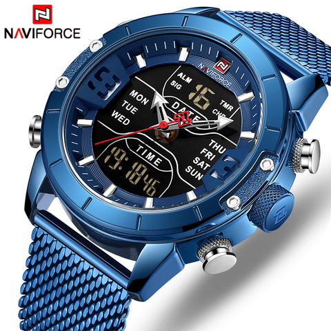 NAVIFORCE NF9153-Reloj de lujo para hombres, reloj deportivo militar de cuarzo, cronógrafo, Masculino ► Foto 1/6