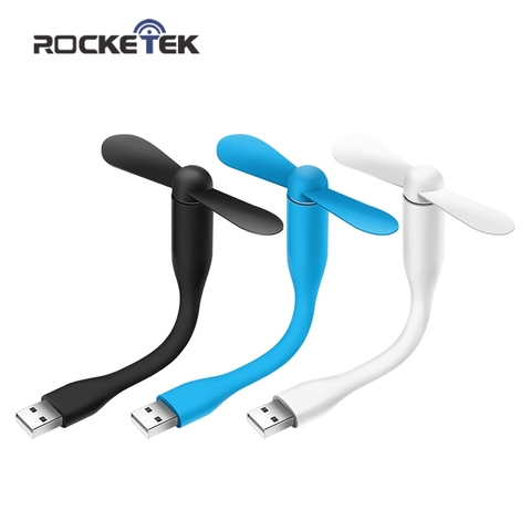 Mini ventilador USB Flexible Rocketek creativo portátil para banco de energía y portátil y aparatos de verano para ordenador ► Foto 1/6
