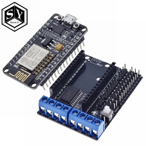 Great IT NodeMCU-placa con protección para Motor L293D para ESP-12E de ESP8266 esp 12E, juguete artesanal, wifi, control remoto de coche inteligente, 1 Uds. ► Foto 1/6