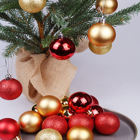 Bolas de Navidad decorativas, decoración de árbol de Navidad, 24 Uds., 3 / 4CM ► Foto 1/6