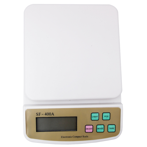 Báscula Digital de cocina, balanza electrónica de 2/5/10Kg, 1g/0,1g Libra, SF-400A botón en inglés ► Foto 1/6