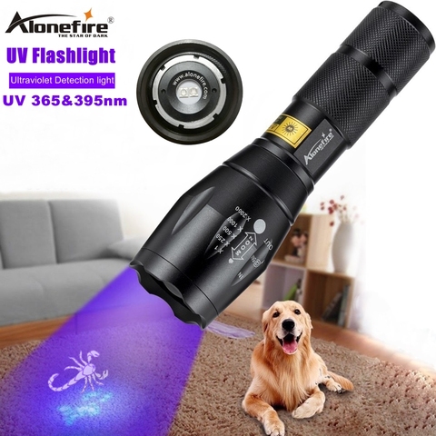 Onefire-linterna de luz G700 LED UV con Zoom, 365 y 395nm, de seguridad para viaje, lámpara de detección UV de orina para gatos y perros, batería AAA 18650 ► Foto 1/6
