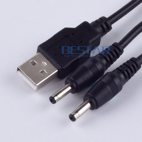 Cable separador USB a 3,5mm/1,35mm, 1 en 2 salidas, cc 5 voltios 2A CC, Conector de barril de alimentación Y Cable USB 3,5x1,35mm 1,5 m ► Foto 1/1