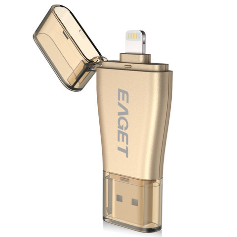 EAGET I50 para iPhone OTG unidades Flash USB 3,0 32GB expansión de capacidad para iPhone/iPad/iPod,Micro Pen Drive para PC/MAC ► Foto 1/6
