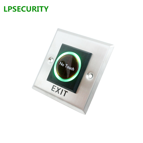 LPSECURITY, interruptor por Sensor infrarrojo sin contacto, liberador de puerta sin contacto con botón de salida, con indicación LED para sistema de Control de acceso ► Foto 1/6