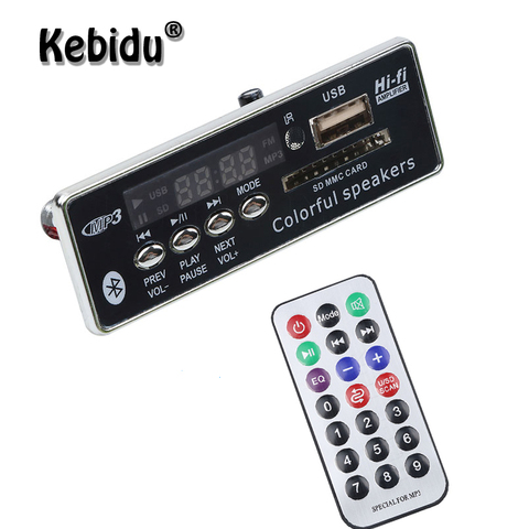 Kebidu-reproductor de MP3 inalámbrico, placa decodificadora integrada, módulo de Audio y música, USB para Radio de coche, control remoto Digital LED ► Foto 1/6