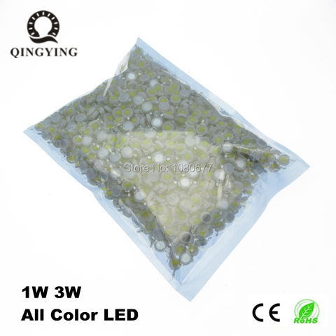 500 piezas de alta potencia 1 W 3 W LED Chips bombilla SMD cálido blanco fresco rojo azul amarillo verde foco led COB Epistar de Chip ► Foto 1/6