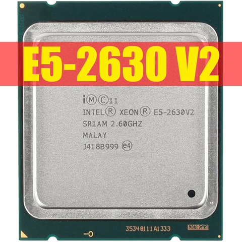 Intel Xeon E5 2630 V2 servidor procesador SR1AM 2,6 GHz 6-Core 15 M LGA2011 E5-2630 V2 CPU 100% trabajo normal ► Foto 1/1