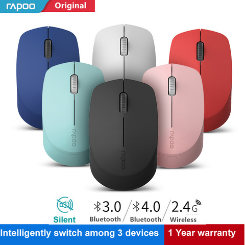 Nuevo Rapoo silencio ratón óptico inalámbrico con Bluetooth 3,0/4,0 RF 2,4G mudo Mini silencioso ratones para Macbook PC y ordenador portátil ► Foto 1/6
