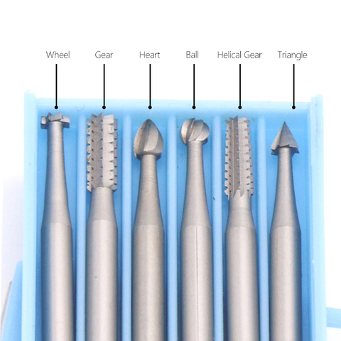 Juego de brocas de grabado de acero de tungsteno para Dremel, herramientas eléctricas de perforación, broca de enrutador, 6 uds. ► Foto 1/5