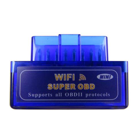 Venta caliente Mini Elm327 Wifi OBD2 OBDII adaptador Olmo 327 Obd 2 Auto escáner de código para IOS Iphone ELM327 V1.5 herramienta de diagnóstico del coche ► Foto 1/5