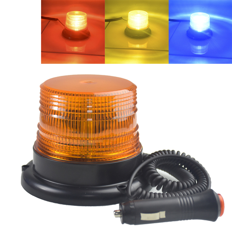 Luz estroboscópica LED de 12V-80V CC para coche, camión de carga con señal Circular, luces de techo magnéticas para policía, luces de lámpara de advertencia, 3 colores ► Foto 1/6