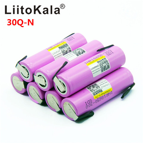 Liitokala 30Q 18650 3000mah alta potencia de descarga de la batería recargable alta descarga, 30A gran corriente + nicke DIY ► Foto 1/6