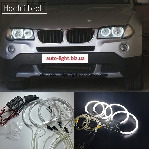 HochiTech para BMW E83 X3 2003-2010 Ultra brillante día DRL luz CCFL Ángel ojos de demonio Kit blanco anillo de Halo ► Foto 1/6