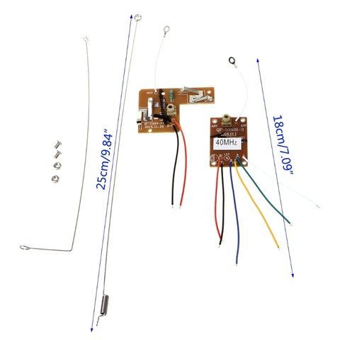 1 juego 4CH 40MHZ transmisor remoto y tablero receptor con antena para DIY RC coche Robot Control remoto juguete piezas ► Foto 1/6