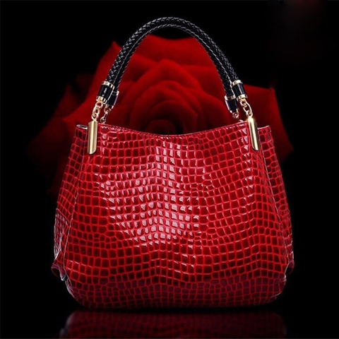 Bolso de hombro de piel sintética para mujer, bandolera grande con cremallera Interior, Hobo ► Foto 1/6