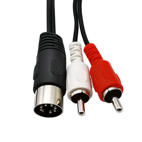 Cable DIN macho MIDI de 7 pines a 2 RCA Dual, conector macho, Cable de Audio ► Foto 1/3
