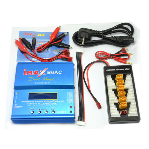 IMAX B6AC 80W 6A Dual RC Lipo cargador de equilibrio de batería descargador de XT60 paralelo adaptador de corriente de carga de T-plug decanos cargador ► Foto 1/5