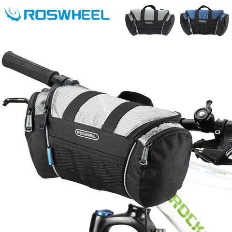 ROSWHEEL-bolsa para manillar de bicicleta, 5L, Pannier de tubo delantero, cesta de hombro ► Foto 1/6