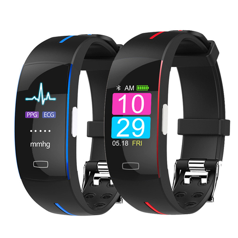 H66 presión SmartBand Monitor de ritmo cardíaco PPG ECG pulsera inteligente P3 actividad fitness Tracker reloj pulsera inteligente ► Foto 1/6