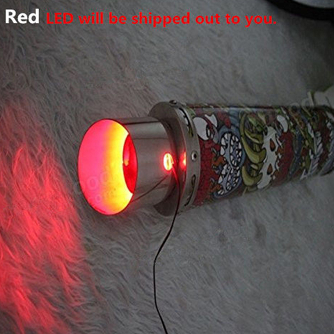 Tubo de escape calefactado rojo tira de luz LED Modificación de disparo para motocicleta ► Foto 1/6