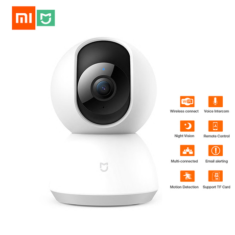 Xiaomi-cámara IP inteligente Mijia, videocámara de seguridad para el hogar, visión nocturna, inclinación, WiFi, ángulo de 360 grados, detección de movimiento, vista de bebé ► Foto 1/6