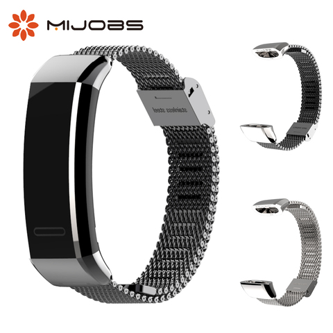 Mijobs Milanese Metal correa de muñeca para Huawei banda 2 Pro B19 B29 deportes pulsera inteligente banda de reloj para Huawei banda 2 Pro pulsera ► Foto 1/6