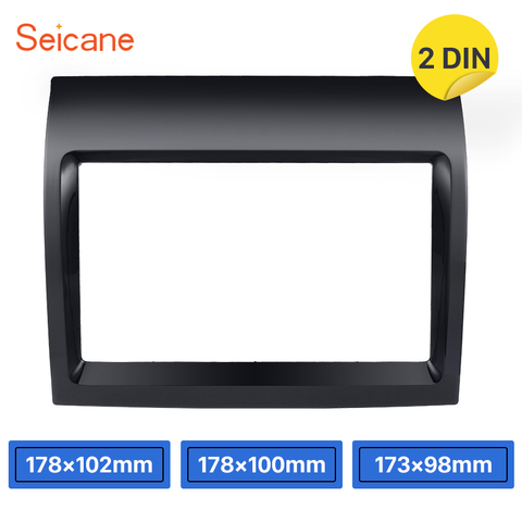 Seicane-Kit de montaje de Panel de salpicadero de coche, marco de Panel para FIAT DUCATO 2011, kit de ajuste de marco de DVD, 2Din, UV, negro ► Foto 1/1