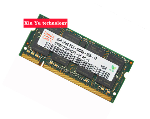 Garantía vitalicia para hynix DDR2, 2GB, 4GB, 800MHz, PC2-6400S Original auténtico DDR 2 2G, memoria para portátil RAM, 200 Pines, SODIMM ► Foto 1/1
