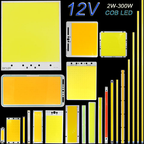 DC12V COB LED Luz de Panel 5 W 10 W 20 W 50 W 200 W 300 W bombilla LED blanco, azul, rojo, Flip Chip COB lámpara DIY casa iluminación del coche 12 V ► Foto 1/6
