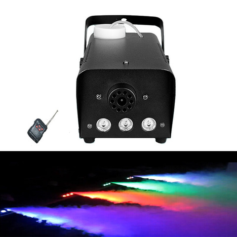 Mini máquina de niebla con Control remoto inalámbrico LED RGB, 500W, Dj, discoteca, máquina de humo para fiesta, boda, Navidad, escenario ► Foto 1/6