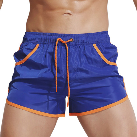 Pantalones cortos para hombre, pantalón corto para natación playa, deportivo, para correr, con bolsillos, de Color a juego, para gimnasio, secado rápido, para verano ► Foto 1/1