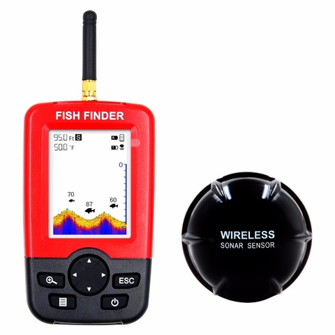 Sonar portátil inalámbrico LCD para pesca, alarma de 100M, localizador de peces, señuelo de pesca, Sounder eco, envío gratis, gran oferta ► Foto 1/6
