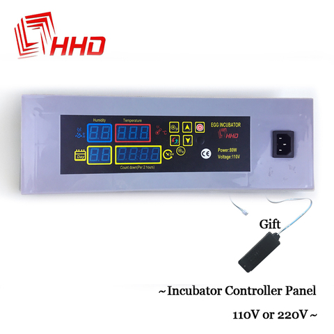 HHD espaÃ a 48 56 96 Digital de temperatura automática ordenador pollo huevo incubadora Panel Controlador 110V 220V sonda de humedad ► Foto 1/1