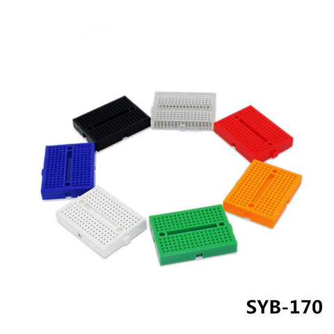 SYB-170-Mini prototipos sin soldadura, prueba experimental, Breadboard, 170 puntos de corbata, 35*47*8,5mm, para arduino diy kit ► Foto 1/4