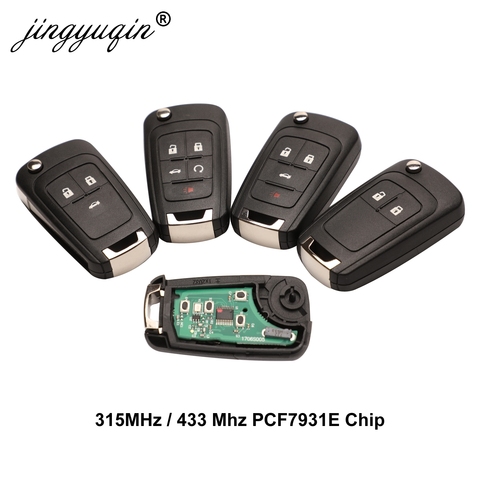 Tecla de alarma remota para coche jingyuqin para Chevrolet Cruze Epica Lova Camaro Impala 2/botones 3/4 315Mhz/433Mhz ID46 PCF7931E, llave de Chip ► Foto 1/4