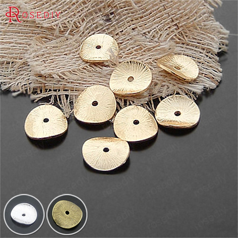 Cuentas espaciadoras de discos curvados redondos, aleación de Zinc de Color dorado, 15x14MM, 50 Uds., accesorios de joyería Diy, venta al por mayor, 20543 ► Foto 1/4