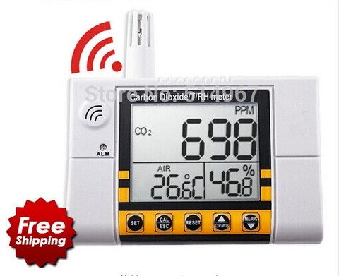 Monitor Digital de CO2 para montaje en pared, medidor de temperatura de calidad del aire para interiores, controlador de Sensor de 0-2000ppm ► Foto 1/2