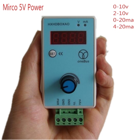 Mano ajustable voltaje simulador analógico 0-10 V/2-10 V 0-20mA/4-20mA generador de señal fuentes de señal de salida ► Foto 1/4