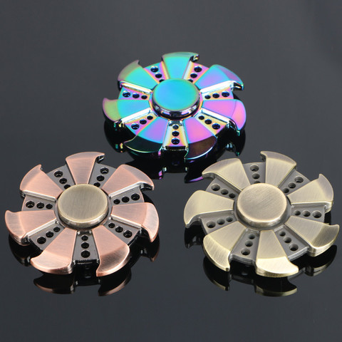 Spinner Multicolor circular de tres manos para adultos, juguete educativo de aprendizaje de aleación de Zinc, tdah, Austim, estable, largo tiempo, regalo genial nostálgico ► Foto 1/1