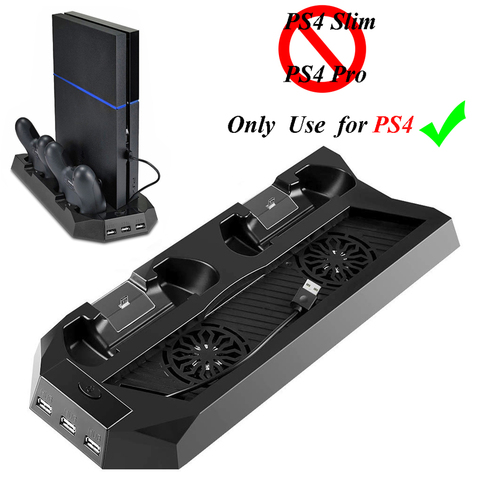 PS4 accesorios de enfriamiento Vertical soporte ventilador Dual Joystick/controlador/Joypad cargador USB para Playstation 4 PS4 ► Foto 1/6