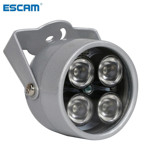 ESCAM-Conjunto de 4 luces led CCTV, iluminación infrarrojo IR, impermeable, visión nocturna, luz de relleno CCTV para cámara CCTV, cámara ip ► Foto 1/6