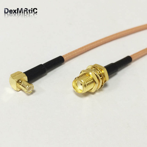SMA hembra a MCX macho ángulo recto cable de RF de la Asamblea RG316 15 cm 6 pulgadas nueva venta al por mayor ► Foto 1/4