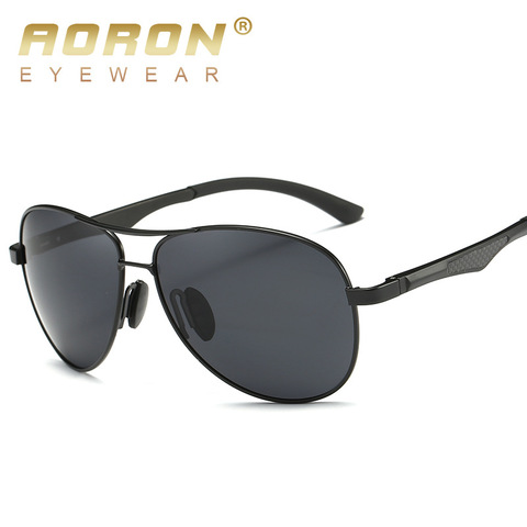 AORON-gafas de sol polarizadas para hombre, montura de aluminio, UV400, clásicas, para piloto, 8815 ► Foto 1/6