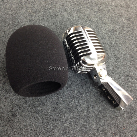 Cubierta de espuma con forma de bola de micrófono de alta calidad para micrófono clásico Vintage tamaño interior del parabrisas 60*98mm ► Foto 1/5