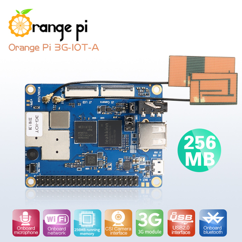 Orange Pi 3G-IOT-A 256MB RAM + 512MB EMMC, soporte de imagen Android, Mini computadora de una sola placa de código abierto ► Foto 1/5