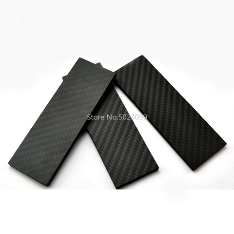Placa de fibra de carbono 3K para bricolaje, parche de manija para cuchillo, material de 120x40x6mm, 2 piezas ► Foto 1/2
