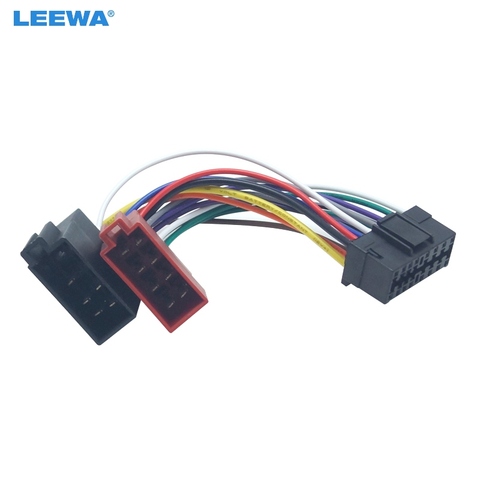 LEEWA-Adaptador de arnés de cableado para Radio de coche, CD/DVD, estéreo, ISO, para Sony a Peugeot, Audio, vídeo, conector de Cable de altavoz principal ► Foto 1/6
