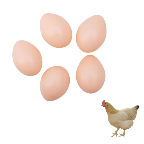 5 unids/set incubación simulación gallina aves de corral imitación Artificial huevos de plástico falsos para pollos gansos y pato incubación ► Foto 1/6